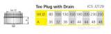 Ritevent Ics 130mm Tee Plug Cw Drain