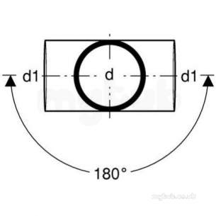 Geberit Hdpe Range 32mm To 315mm -  Silent-db20 Swpt Double Brnch 88.5deg 90mm