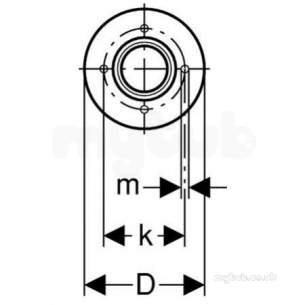 Geberit Mapress Cunife Fittings -  Geberit Cunife 53682 Flange Pn10/16 15