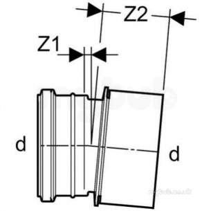 Geberit Hdpe Range 32mm To 315mm -  Hdpe 110mm Duofix Wc Connector 5d Bend