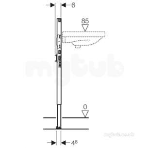 Geberit Commercial Sanitary Systems -  Geberit Duofix Basin Frame 0.82/0.98m