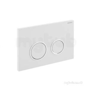 Geberit Commercial Sanitary Systems -  Sigma20 Dual F/plate White/gloss/white