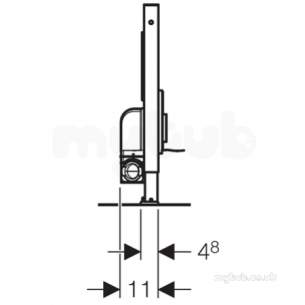 Geberit Commercial Sanitary Systems -  Duofix Shower Frame 05m Outlet D50mm