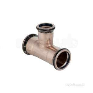 Geberit Mapress Cunife Fittings -  Geberit Cunife 53357 Rb Tee 22x22x15