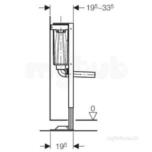 Geberit Commercial Sanitary Systems -  Duofix Wc Frame 079m Conc Dual Flush