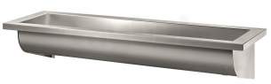 Delabie Accessories and Miscellaneous -  Delabie Canal Wall Mtd Trough L1200 No Tap Hole 304 St Steel Satin