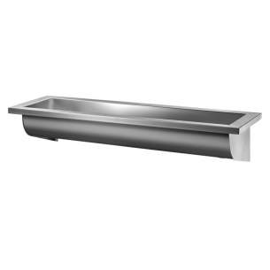 Delabie Accessories and Miscellaneous -  Delabie Canal Wall Mtd Trough L1400 No Tap Hole 304 St Steel Satin