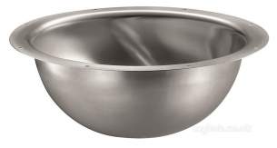 Delabie Washbasins and Sinks -  Delabie Hemi Under Counter Basin 310 304 St Steel Satin 1 Side