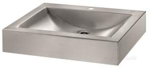 Delabie Washbasins and Sinks -  Delabie Uno Counter Top Basin Centre Tap Hole 35 304 St Steel Satin