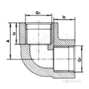 Plasson Fittings -  3/4 Inch Plasson 90 Deg Thd Elbow 5057