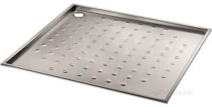 Delabie Showers -  Delabie Pmr 800x800 Shower Tray Depth 30mm 304 Stainless Steel Satin