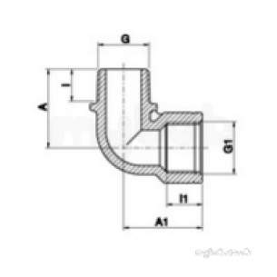 Plasson Fittings -  1/2 Inch Plasson Trd Elb Male/fem 5157