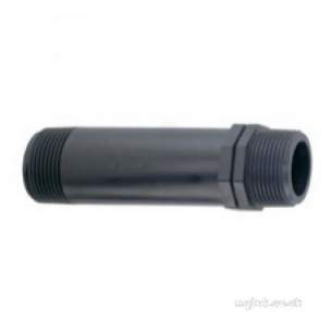 Plasson Fittings -  1/2x1/2 Pp Blk Mixmi Thrd Riser Bsp 5167