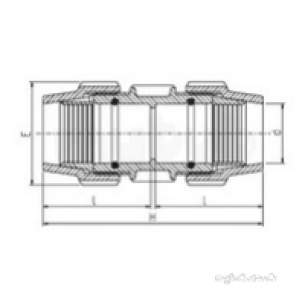 Plasson Fittings -  3/4 Inch Plasson Heavy Gauge Coupling 7601