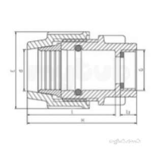 Plasson Fittings -  25mm X 3/4 Inch Plasson Fem Adap 7060