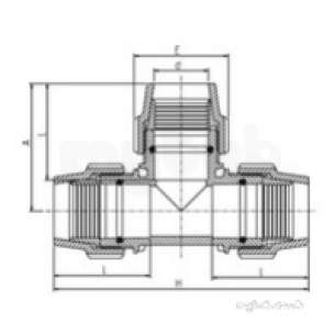 Plasson Fittings -  3/4 Inch Plasson Heavy Gauge Tee 7604