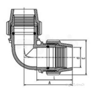 Plasson Fittings -  16mm Plasson 90 Deg Elbow 7050 7050bb0