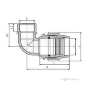 Plasson Fittings -  1/2 X 1/2 Bsp Imperial Female Elbow 7474