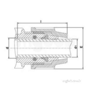 Plasson Fittings -  25mm 1/2 Inch 7lb Lead Adaptor 7782