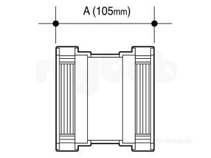 Osma Above Ground Drainage -  0t009w White Gutter Union Osma 0t009 W