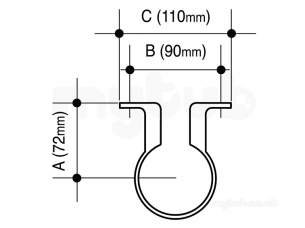 Osma Above Ground Drainage -  0t038b Black Osma 21/2 Inch Sock Clip