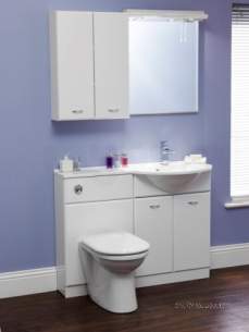 Eastbrook Furniture -  Oslo Cover/diamante 50cm Wc Unit White 1.075