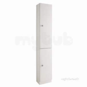 Eastbrook Furniture -  Oslo 30cm Tall Cupboard 2 Door White 1.294