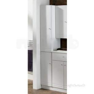 Eastbrook Furniture -  Bonito 30cm Tall Cupboard, 2 Door Left Hand White 1.295