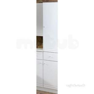 Eastbrook Furniture -  Bonito 30cm Tall Cupboard With Drawer Right Hand White 1.297