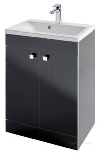 Eastbrook Furniture -  Eastbrook Oslo 58cm Blk Door Base Unit Blk/ch