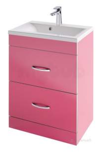 Eastbrook Furniture -  Oslo 58cm Pink Drawer Base Unit Plus Ch Trim