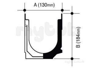 Channel Drainage -  Wavin Polychannel 100sk090 1m Slope