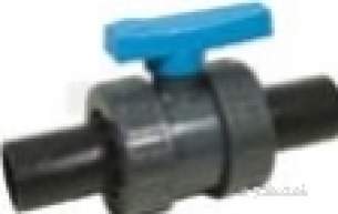 Plasson Electrofusion Fittings -  Plasson Double Spigot Ball Valve 63mm