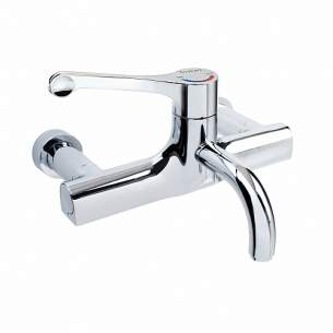 Sola Thermostatic Surgeons Mixer Lever Tap Wall Mounted Fixed Spout