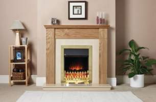 Katell Electric Suites -  Katell Elsdon Nat Oak Suite Brass Fire