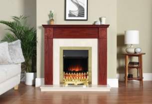 Katell Electric Suites -  Katell Elsdon Mahogany Suite Brass Fire