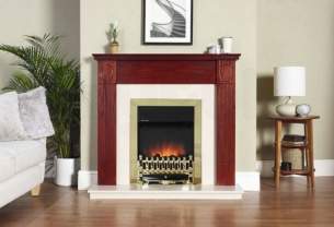 Katell Electric Suites -  Katell Elsdon Mahogy Side Ctl Brass Fire