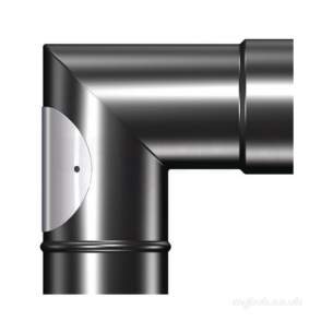 Flamco Brefco Supaflue Vit Enamel Flue -  Brefco Mt Blk 90 Bend With Door Ve 6