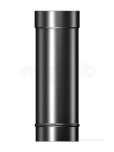 Flamco Brefco Supaflue Vit Enamel Flue -  Brefco Matt Black Ve Flue Pipe 4 Inch X 4ft