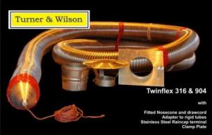 Turner and Wilson Flueliner and Packs -  T And W Multifuel Twinflex 316 Pack 5 Inch 10m