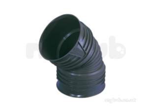 Twinwall Pipe and Fittings -  Wavin 300mm D/s Bend 45deg 12tw563