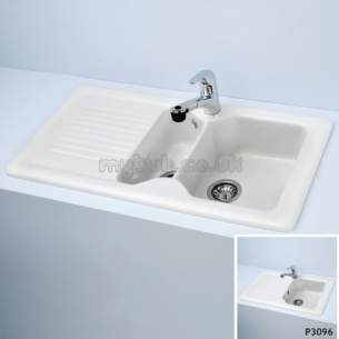 Armitage Shanks Commercial Sanitaryware -  Armitage Shanks Ceramas 860 X 500 X 190mm 1 0b Sink And Drn Wh