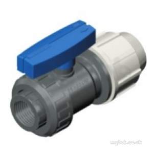 Plasson Fittings -  32mm X 1 Pvc Compression Ball Valve 1379