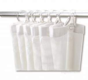 Delabie Showers -  Delabie Shower Curtain 1.2x2m White Pvc