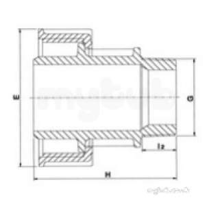 Plasson Agrifit -  Agrifit Thd Adaptor Bsp Offtake 50-11/4