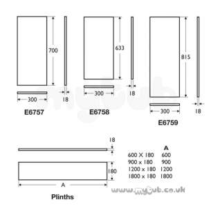 Ideal Standard Concept Furniture -  Ideal Standard Concept E7376wg 1700mm Front Panel Gl Wh