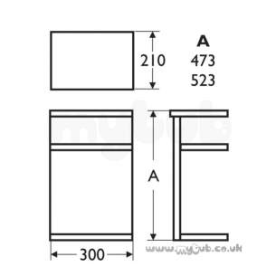 Ideal Standard Concept Furniture -  Ideal Standard Concept E6467so 300 Cube Link Unit A Oak