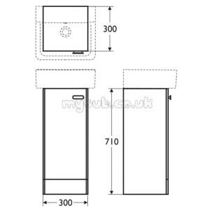 Ideal Standard Concept Furniture -  Ideal Standard Concept E6443sx Ped 300 Basin Unit D Wnt