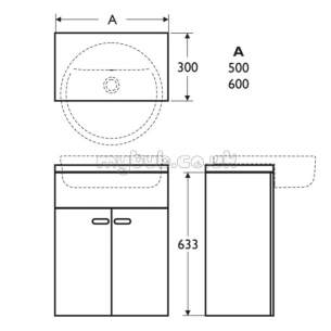 Ideal Standard Concept Furniture -  Ideal Standard Concept E6452sx W/h 500 Basin Unit D Wnut