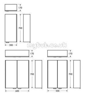 Ideal Standard Concept Furniture -  Ideal Standard Concept E6470sx Wall 300 Unit D Wnut